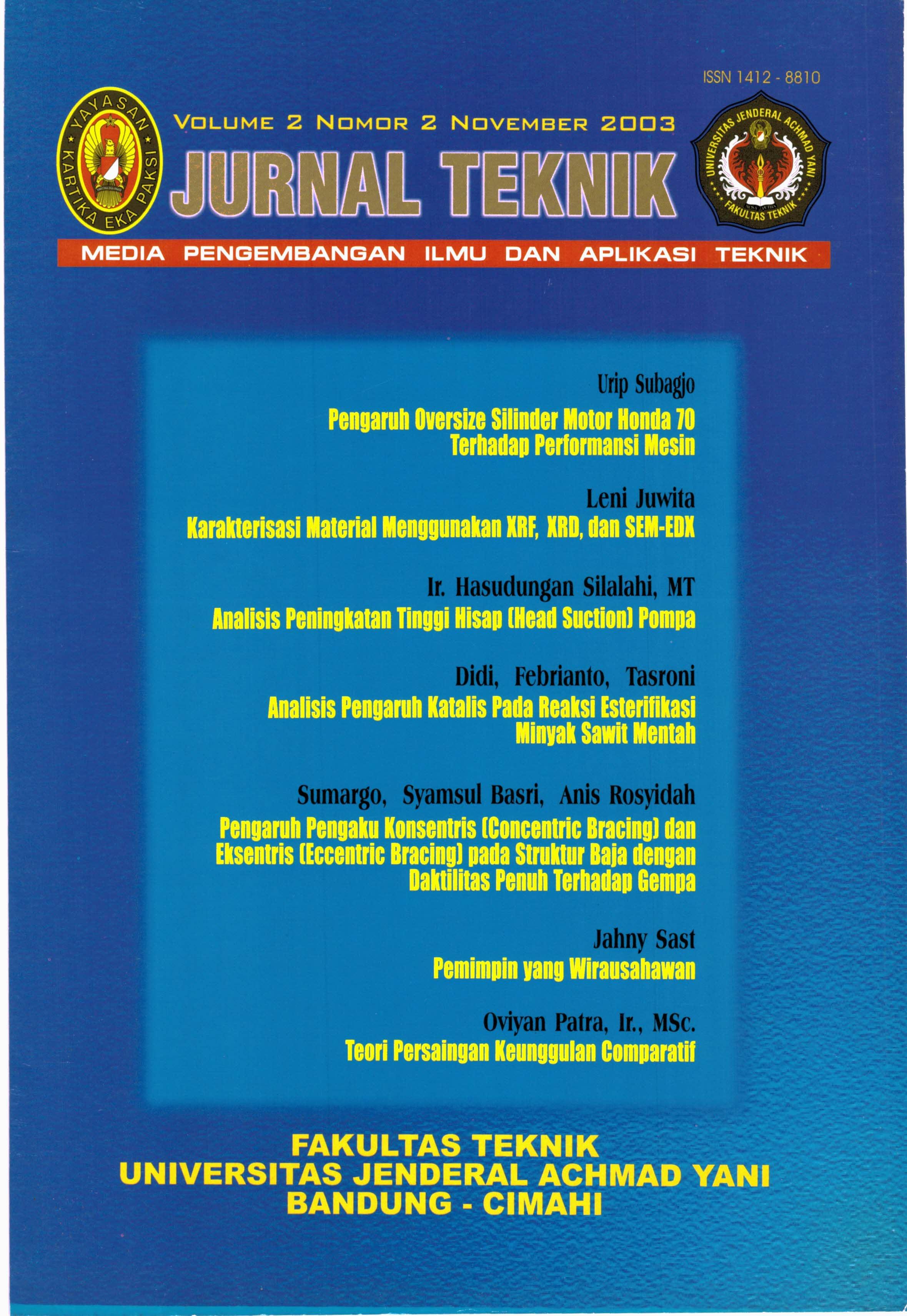 					View Vol. 2 No. 2 (2003): Jurnal Teknik - Media Pengembangan Ilmu dan Aplikasi Teknik
				