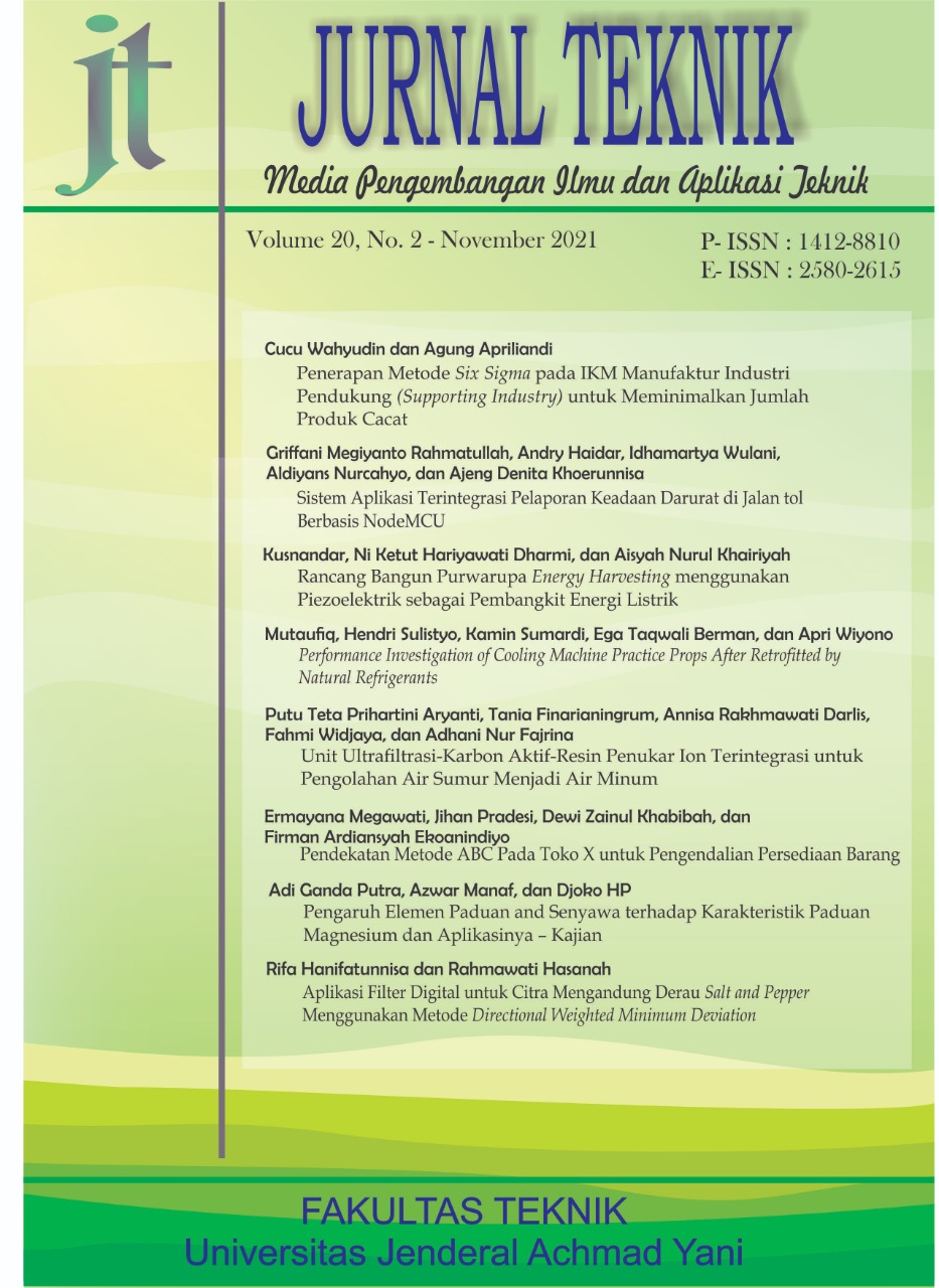 					View Vol. 20 No. 2 (2021): Jurnal Teknik - Media Pengembangan Ilmu dan Aplikasi Teknik
				